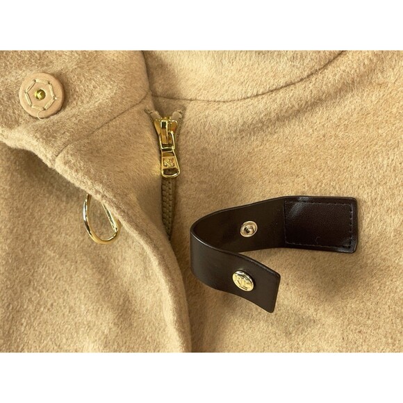 Ralph Lauren Womens 12 Coat Wool Camel Toggle Closure Classic Winter Jacket - Picture 8 of 12